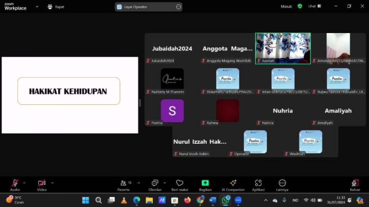 Gambar KPA Al-Hikmah FSH Adakan Kajian Rutin Muslimah