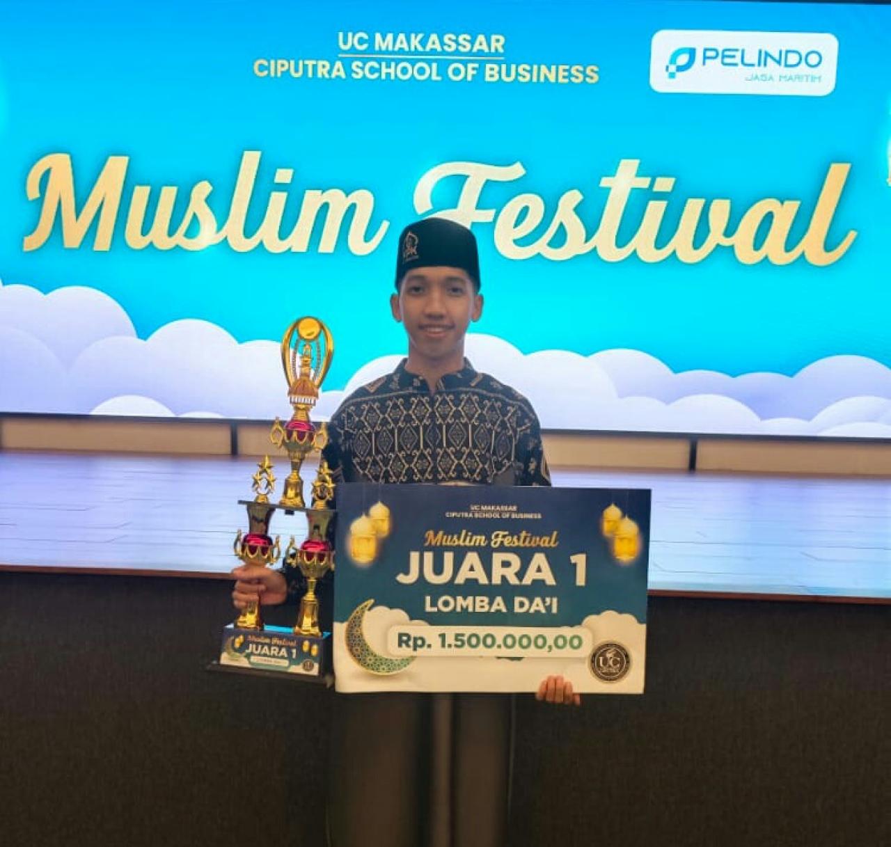 Gambar Lagi, Mahasiswa MD UIN Alauddin Raih Juara I di Lomba Dai Muslim Festival