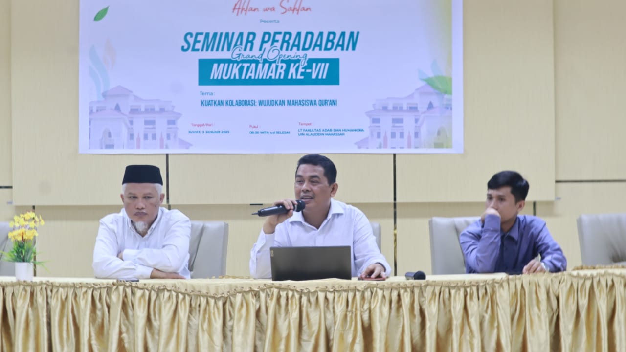 Gambar LDF Al-Muhajirin FAH UIN Alauddin Rangkaian Gelar Seminar Peradaban pada Mukhtamar Ke-VII