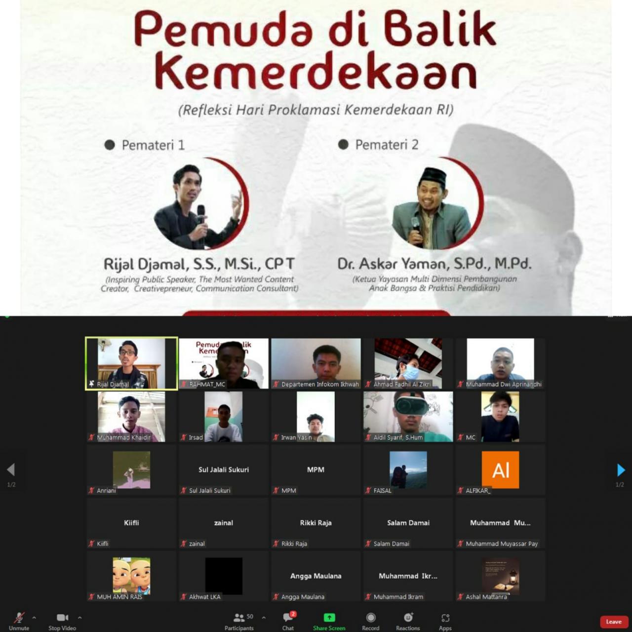 Gambar LKA MPM UIN Alauddin Refleksi Kemerdekaan RI ke-76 di Webinar Spesial Proklamasi