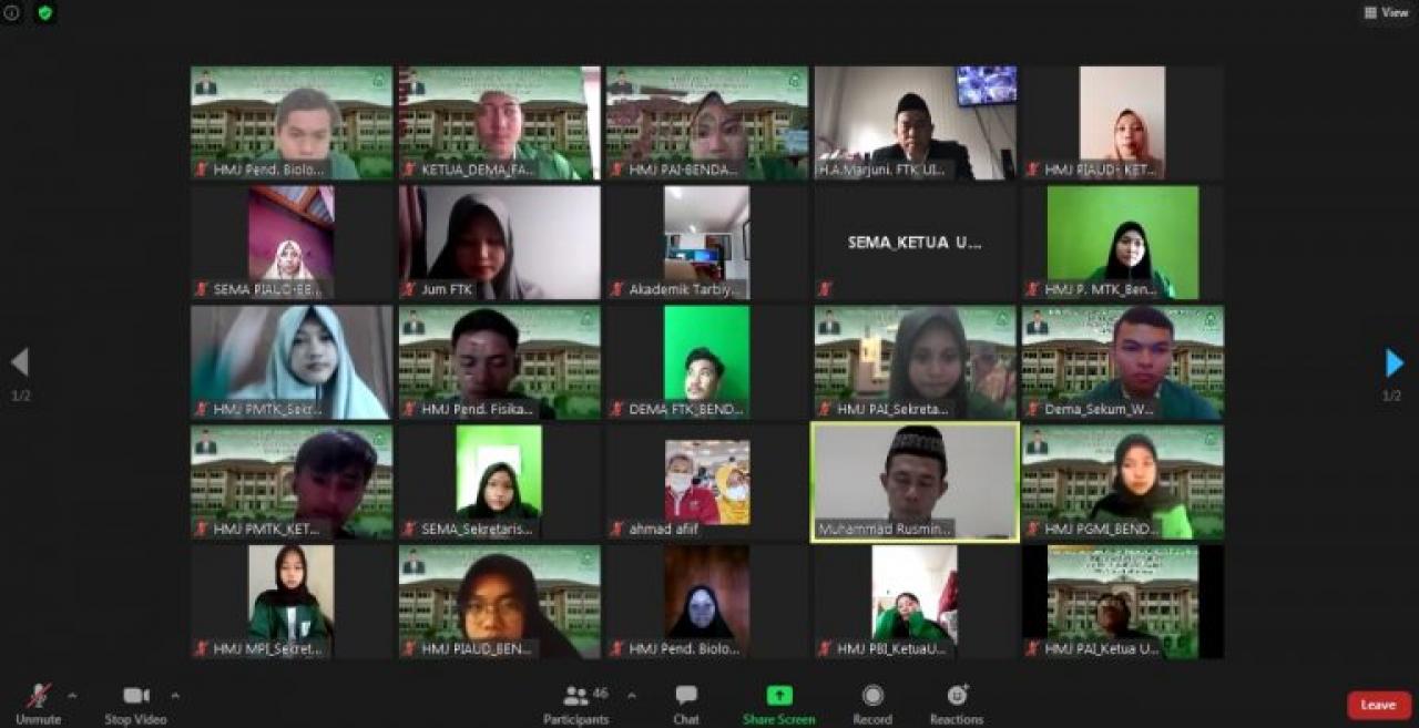 Gambar LPP FTK Gelar Pelantikan HMJ Via Zoom