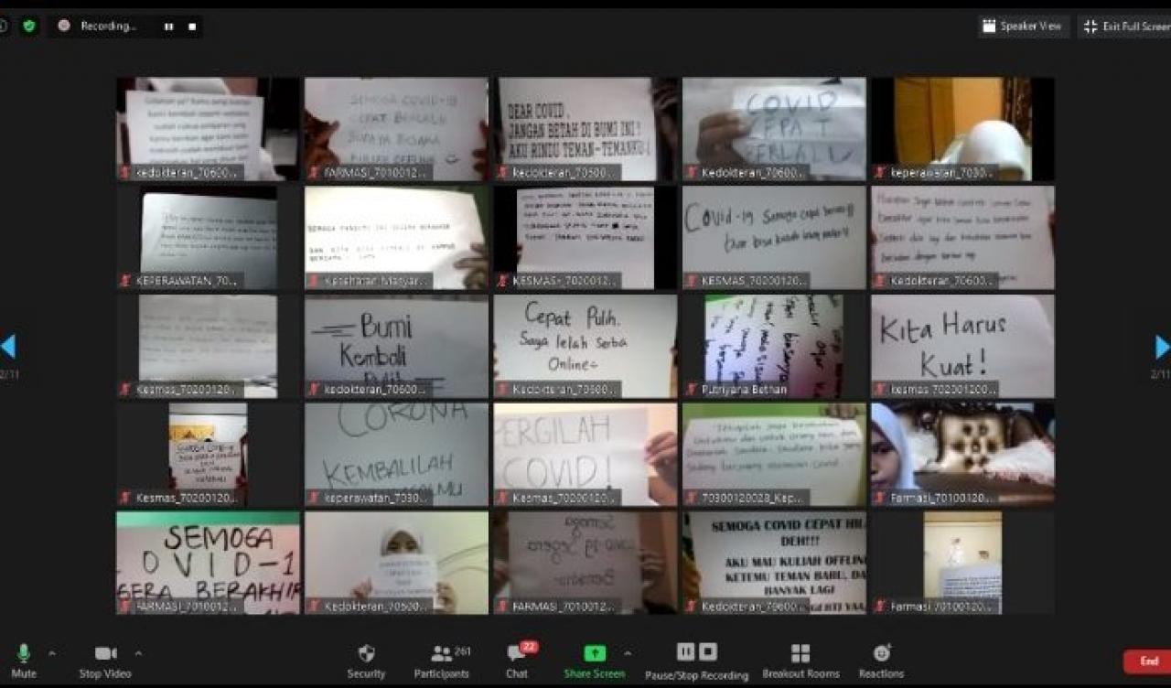 Gambar Mahasiswa Baru FKIK Kampanye Cegah COvid-19