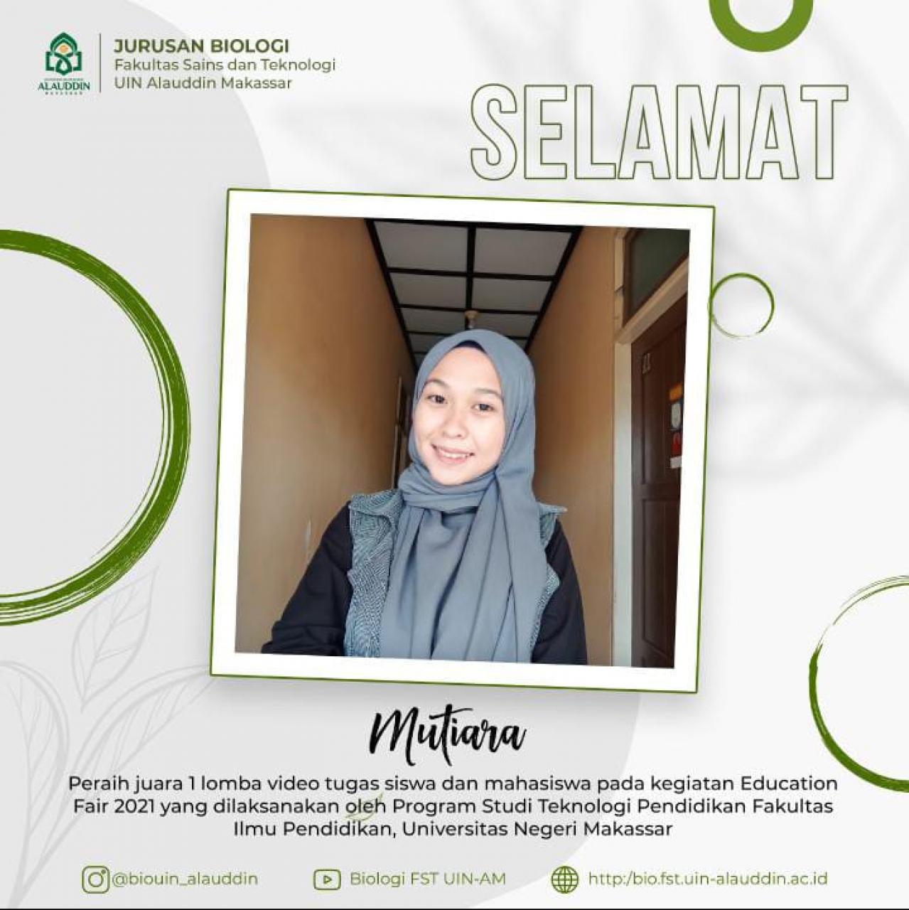 Gambar Mahasiswa Biologi FST UIN Alauddin Raih Juara 1 Pada Edufair di UNM