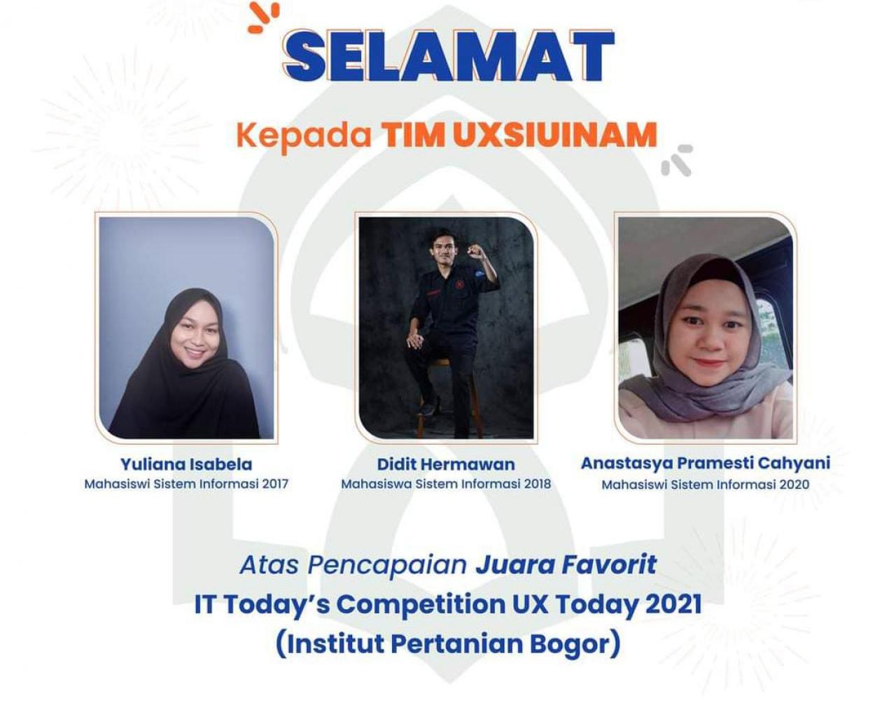 Gambar Mahasiswa FST UIN Alauddin Raih Juara Favorit UX Today Competition di IPB