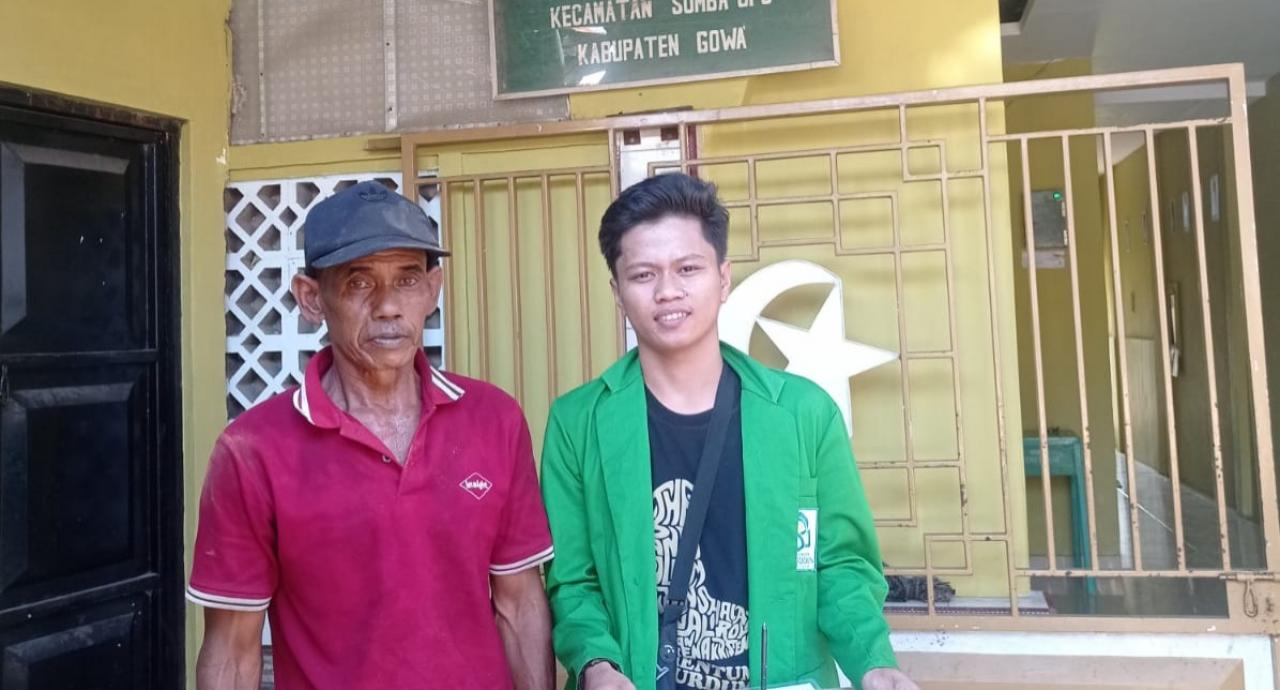 Gambar Mahasiswa Ilmu Falak Verifikasi Arah Kiblat Masjid Ridatullah Baroangin