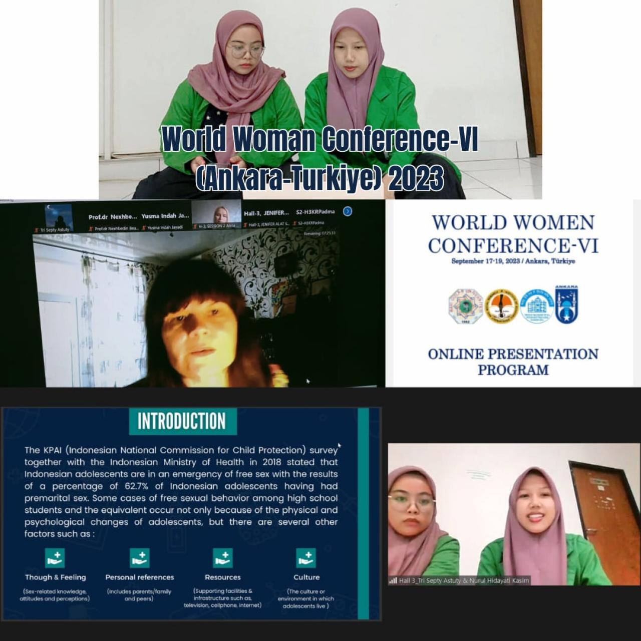 Gambar Mahasiswa Kesmas UIN Alauddin Presentase Penelitian di World Woman Conference-VI Ankara-Turkiye 2023