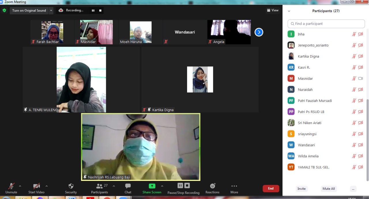 Gambar Mahasiswa KKL Prodi HI UIN Alauddin Gelar Diskusi Daring Kerjasama Yamali TB Sulsel