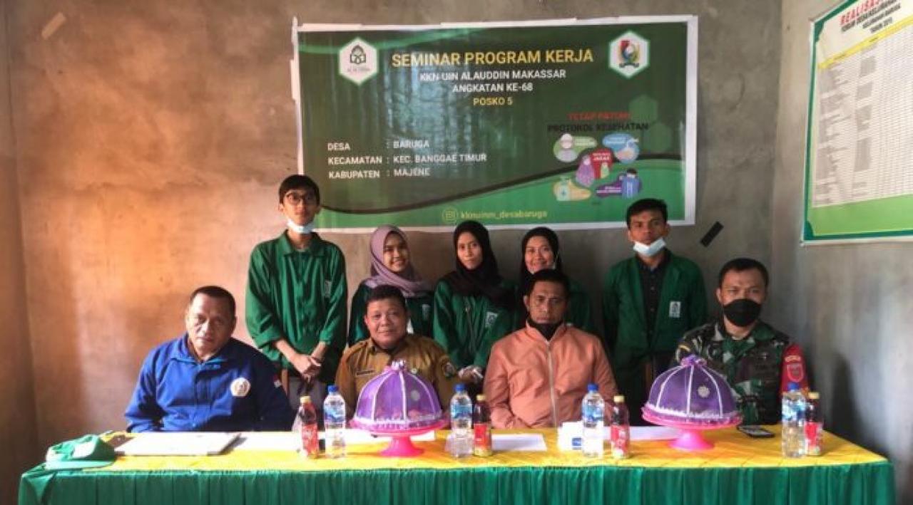 Gambar Mahasiswa KKN Angkatan 68 UIN Alauddin di Desa Baruga Gelar Seminar Proker