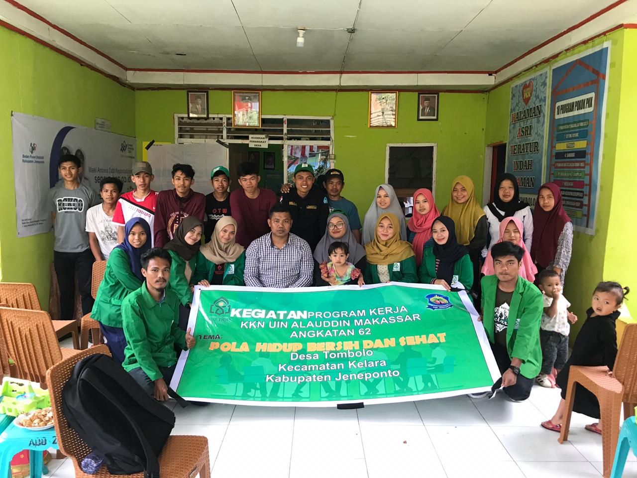 Gambar Mahasiswa KKN UIN Alauddin Kampanye Cegah Virus Corona di Desa Tombolo