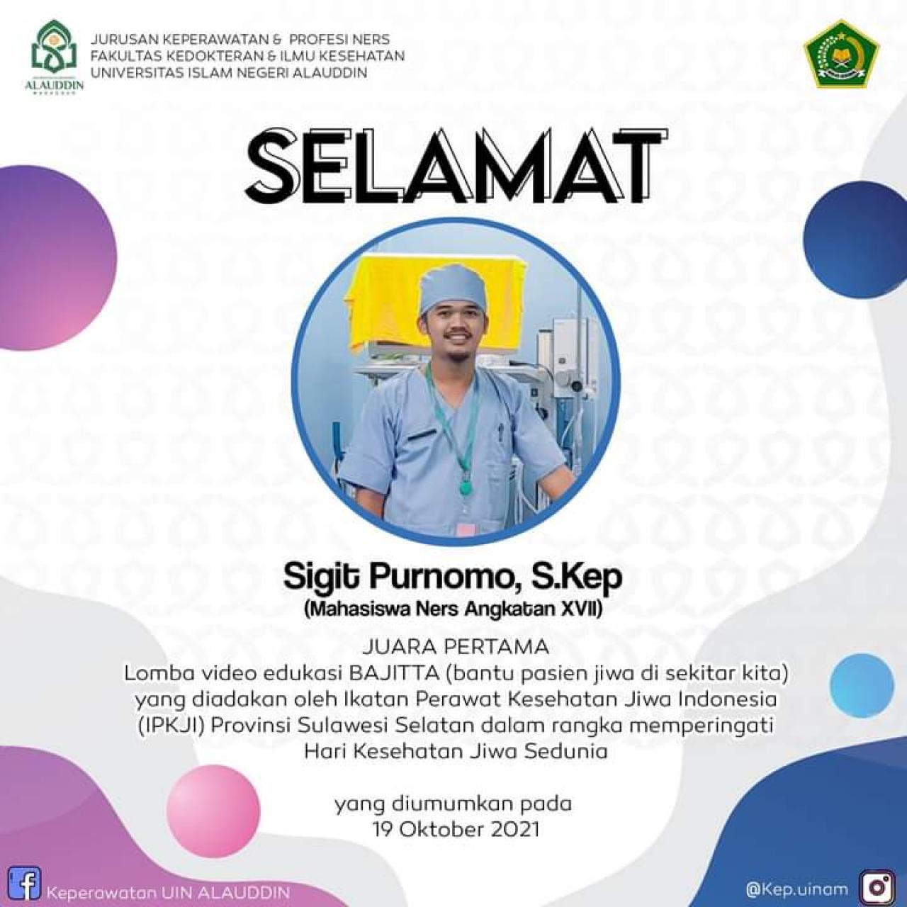 Gambar Mahasiswa Ners Angkatan XVII UIN Alauddin Raih Juara I Lomba Video Edukasi BAJITTA