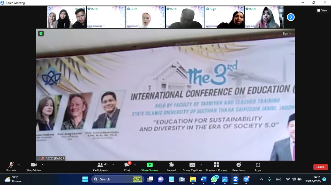 Gambar Mahasiswa PBI UIN Alauddin Makassar Paparkan Penelitian di Konferensi Internasional UIN Jambi