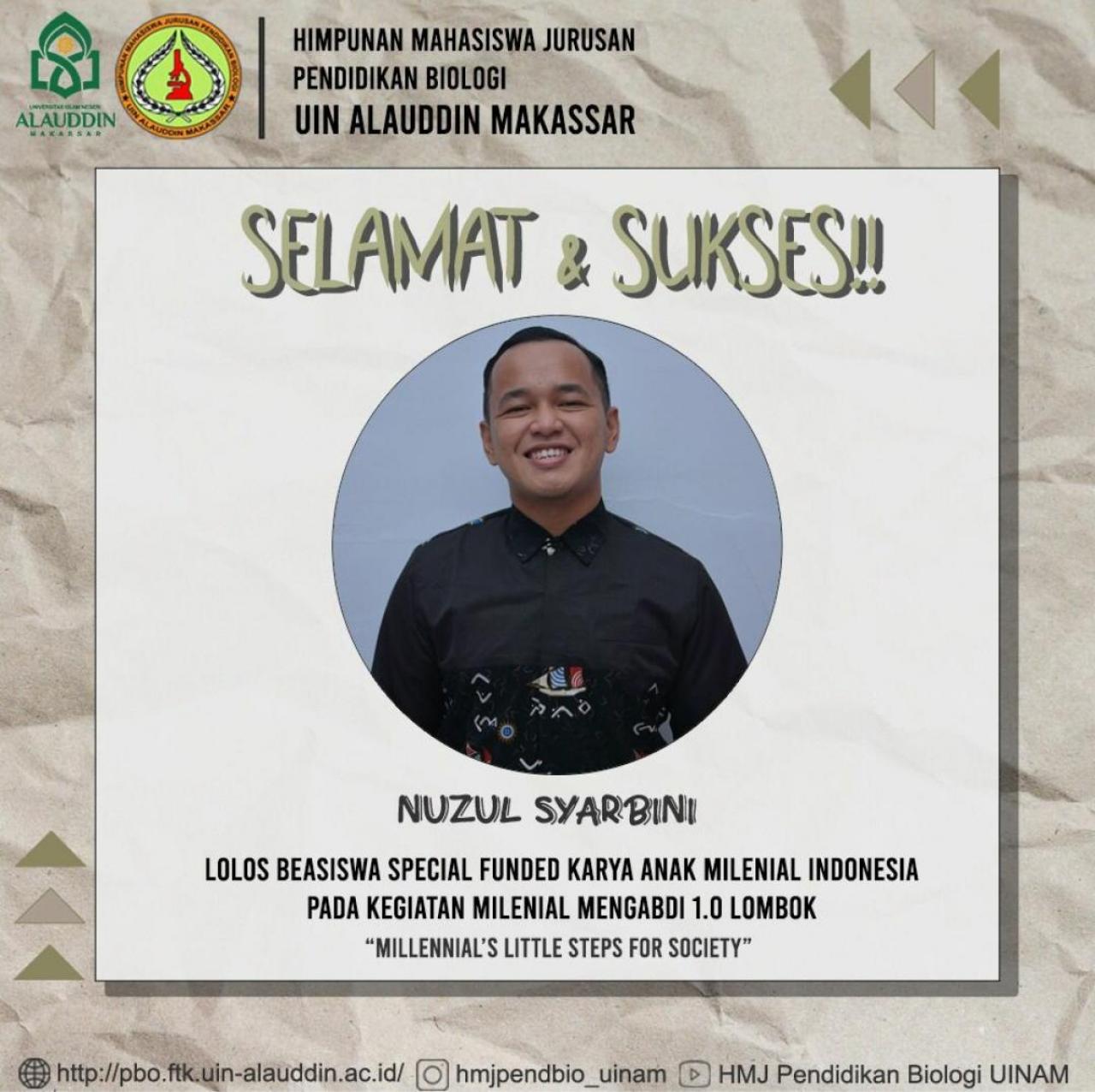 Gambar Mahasiswa Pendidikan Biologi UIN Alauddin Lolos Beasiswa Special Funded KAMI di Milenial Mengabdi 1.