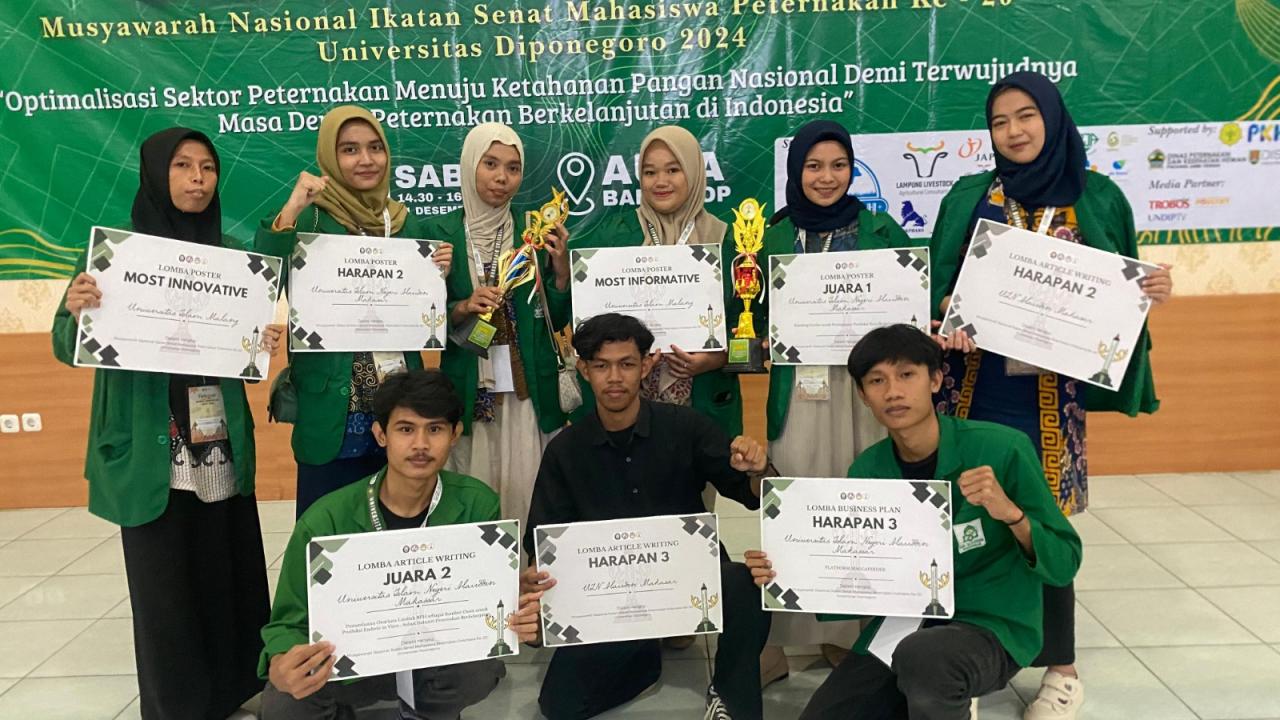 Gambar Mahasiswa Prodi Peternakan UIN Alauddin Makassar Borong Prestasi di Munas Ismapeti XX Undip