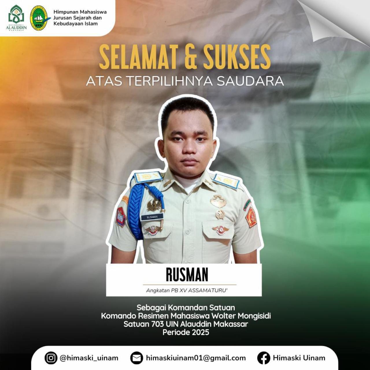 Gambar Mahasiswa SPI Jadi Nahkoda Baru UKM Menwa UIN Alauddin Periode 2025