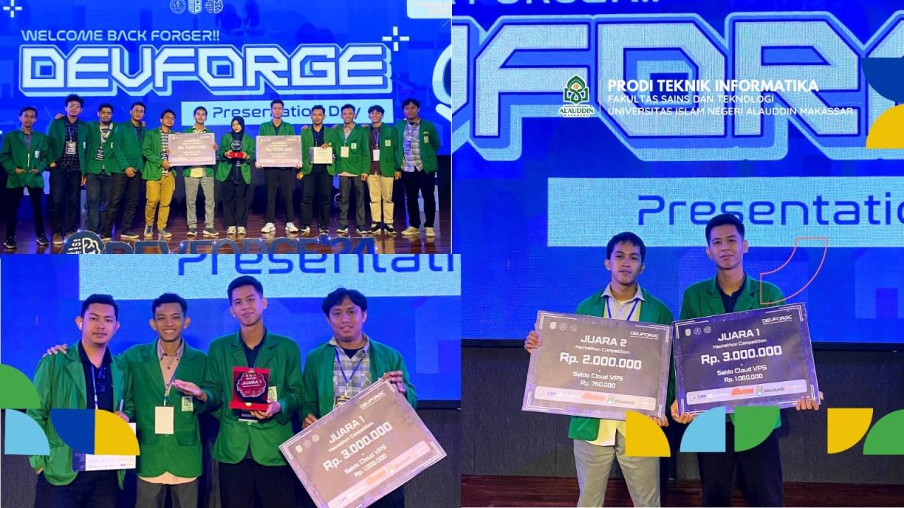 Gambar Mahasiswa Teknik Informatika UIN Alauddin Makassar Raih Juara 1 dan 2 Pada Event Hackathon Devforge 