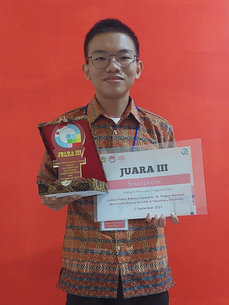Gambar Mahasiswa UIN Alauddin Juara III Pidato Bahasa Jepang di Universitas Dharma Persada Jakarta