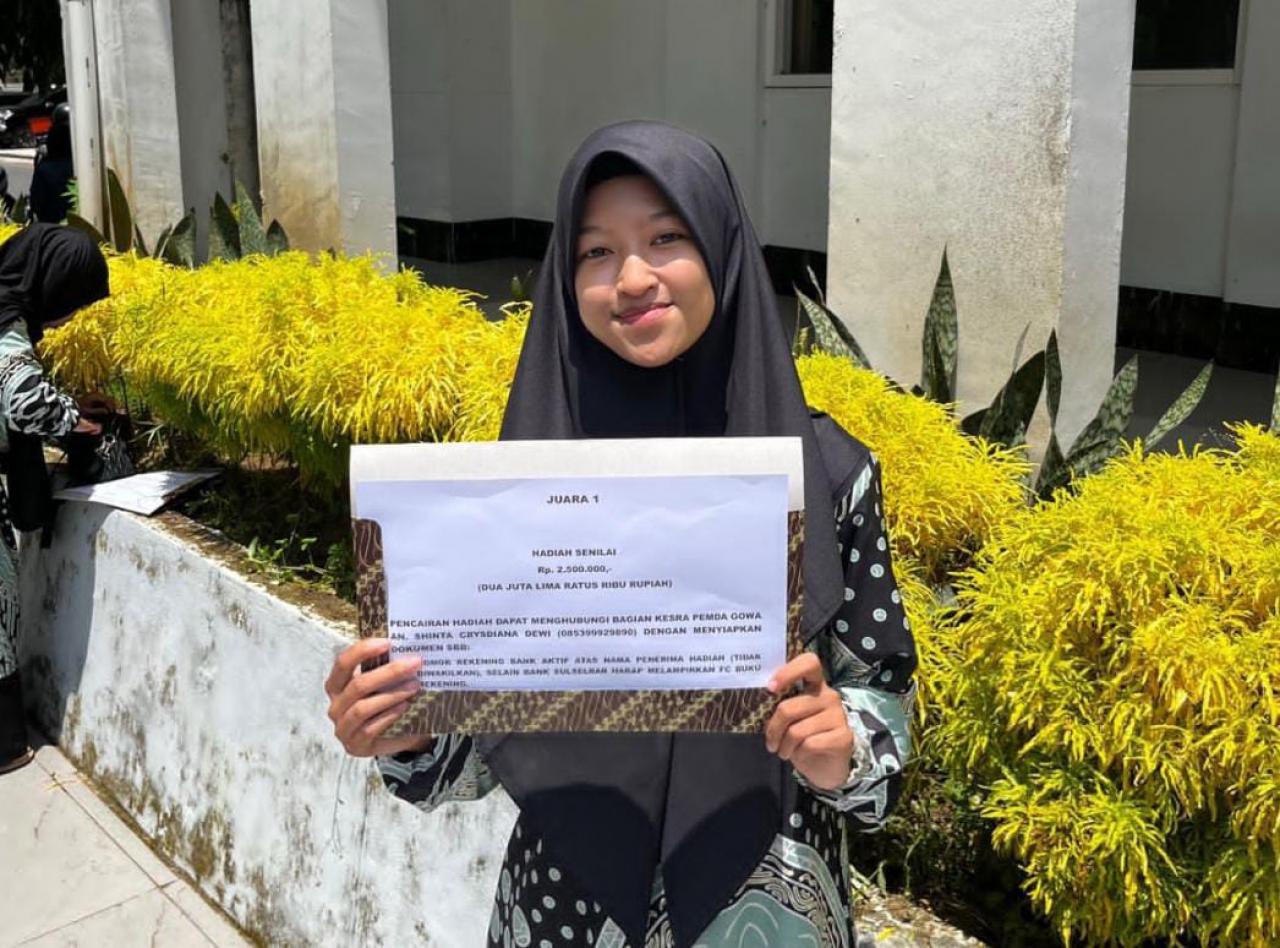 Gambar Mahasiswi BSA Raih Juara Terbaik I Karya Tulis Ilmiah Hadits di STQH Gowa 2025