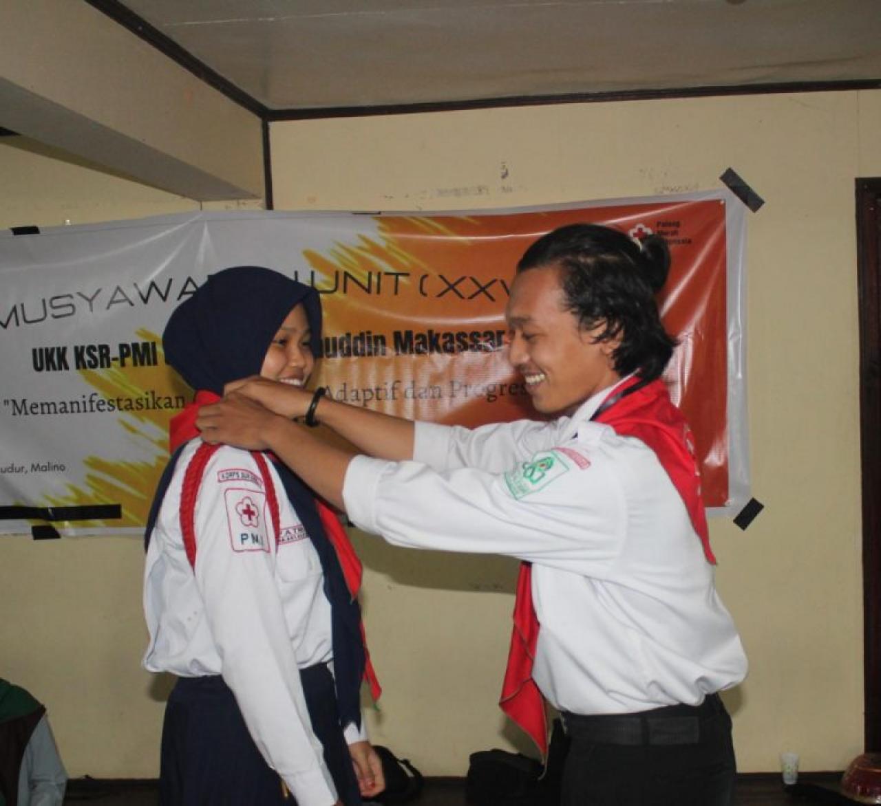 Gambar Mahasiswi FKIK Ketua Terpilih UKK KSR-PMI Unit 107 UIN Alauddin