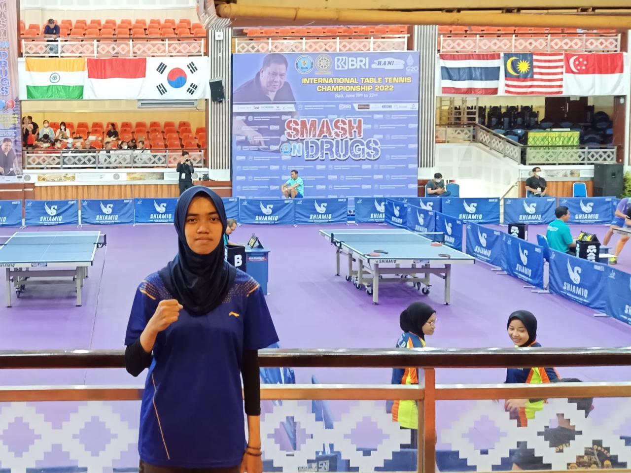 Gambar Mahasiswi PBI UIN Alauddin Ikuti Kejuaraan Internasional Tenis Meja di Bali