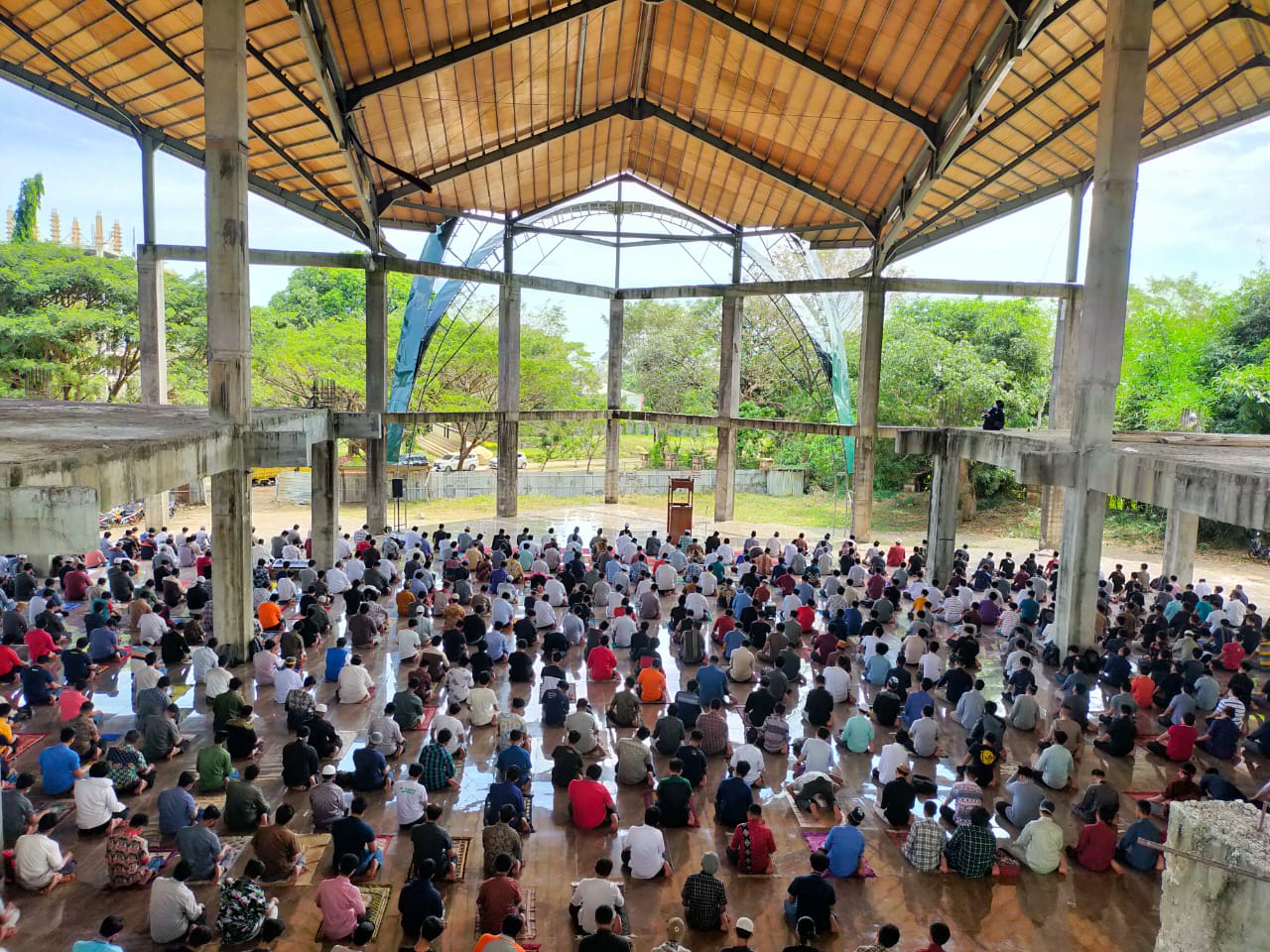 Gambar Masjid Agung Sultan Alauddin Kampus II Resmi Difungsikan Ibadah Salat Jumat