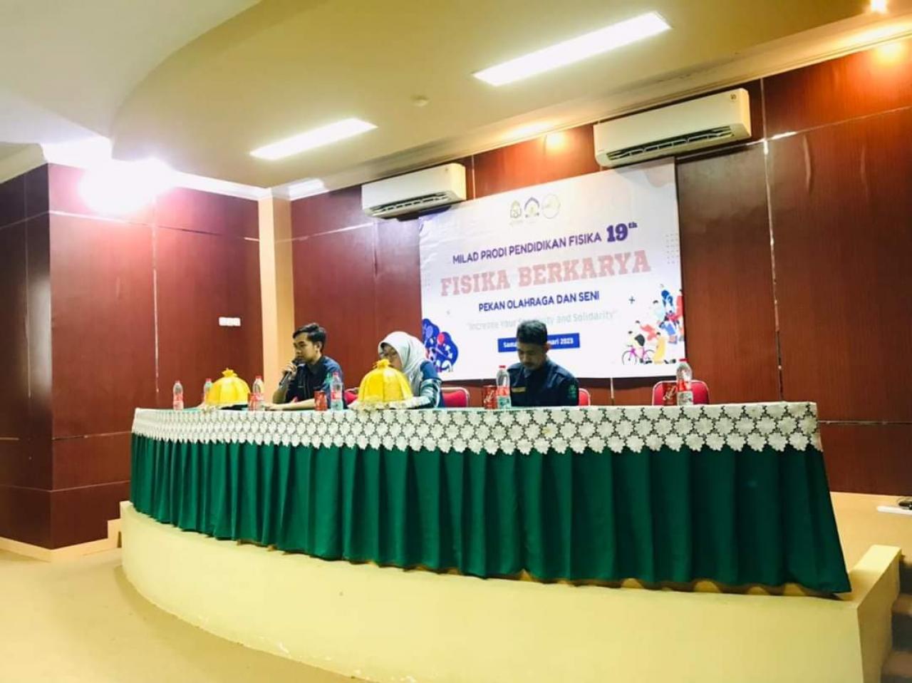 Gambar Milad 19 Tahun Pendidikan Fisika UIN Alauddin dirangkaikan dengan Fisika Berkarya