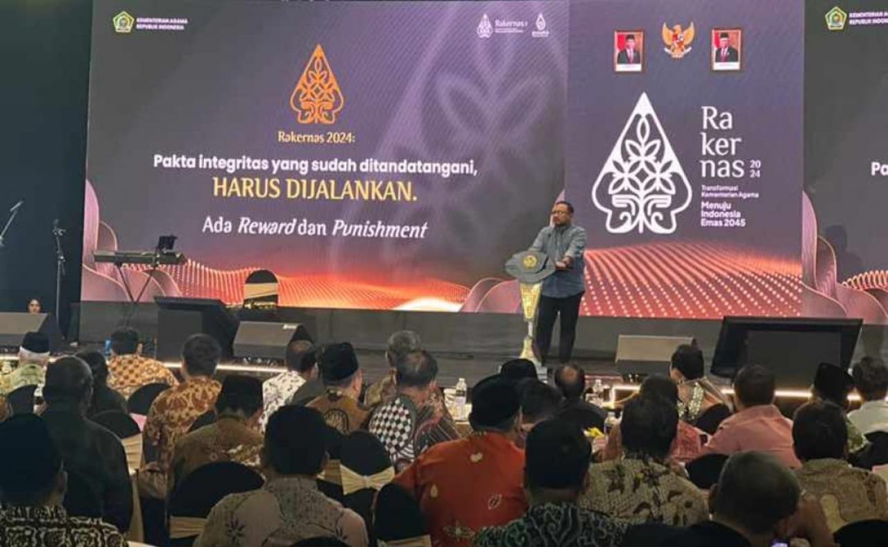 Gambar Minta Pimpinan Satker Tandatangan Pakta Integritas, Menag: Harus Dilaksanakan