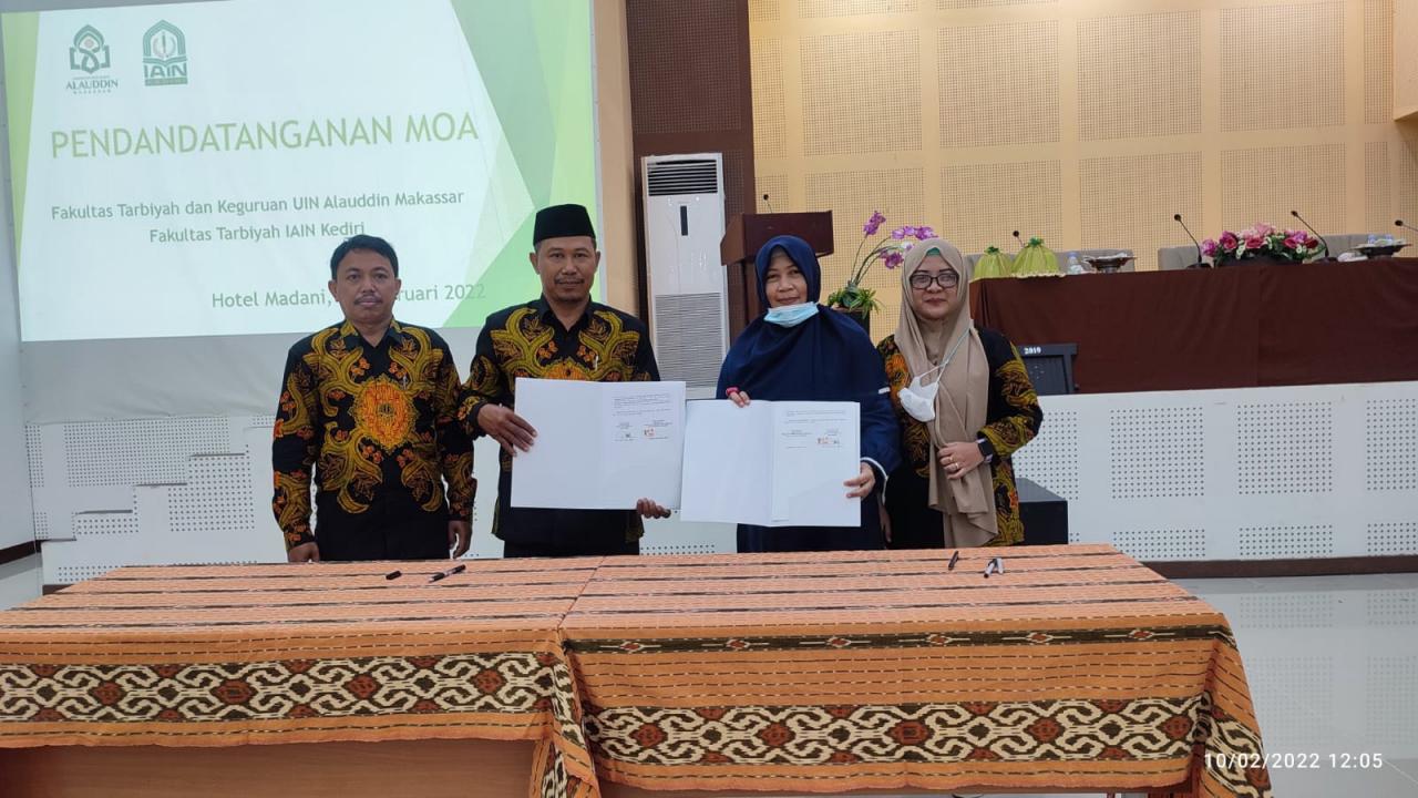 Gambar MPI IAIN Kediri dan MPI UIN Alauddin Tanda Tangani Kerjasama MoA