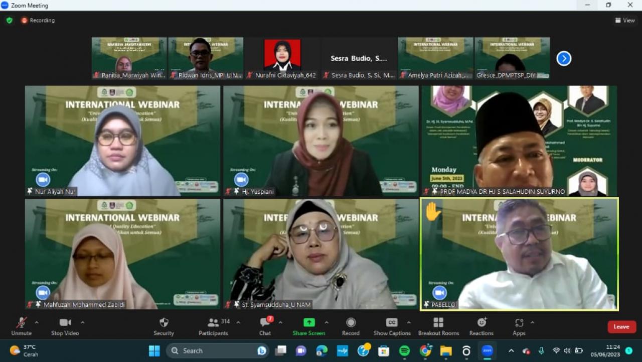 Gambar MPI UIN Alauddin Pertajam Kualitas Pendidikan secara global Melalui Webinar International