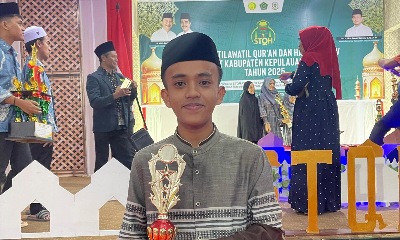 Gambar Muh Idzhar Al-Mubarak, Mahasiswa BSA Sabet Juara 1 Musabaqah Hifdzh Alquran