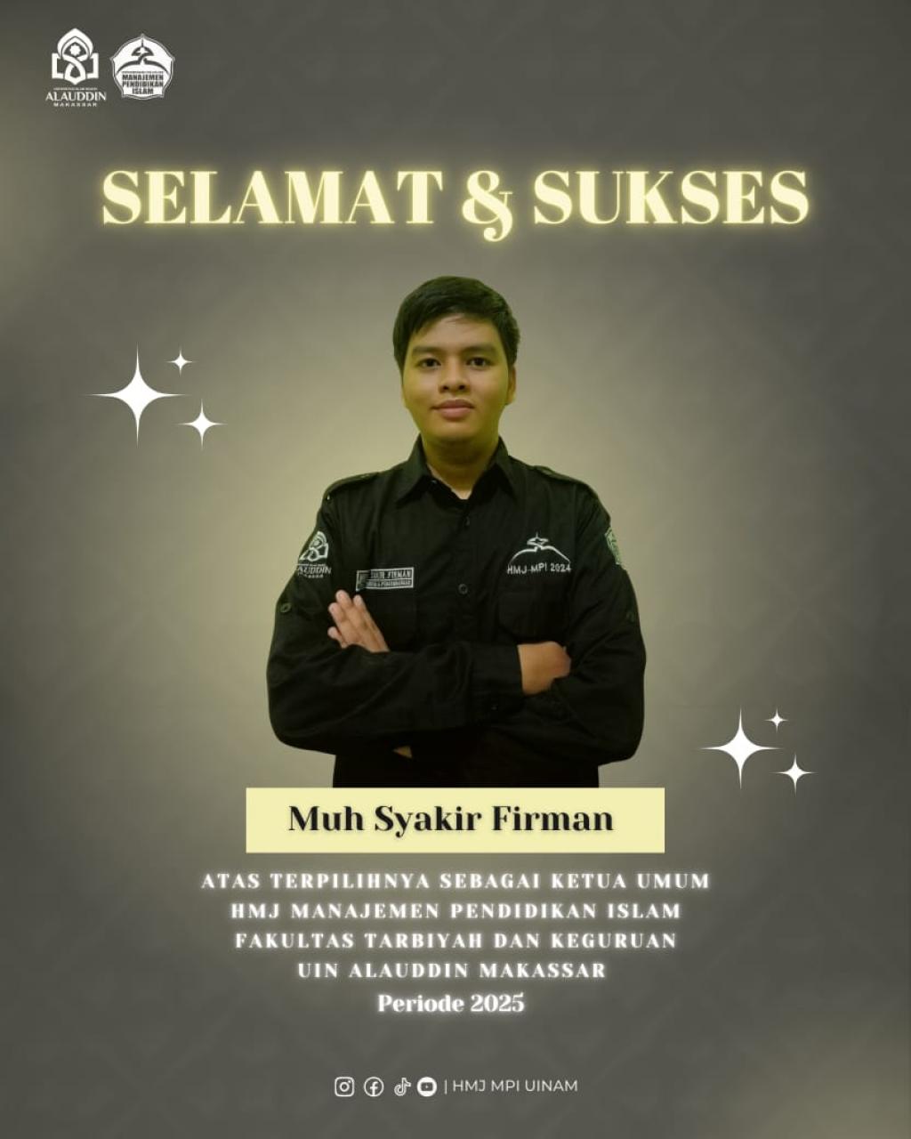 Gambar Muh Syakir Firman, Formatur Ketua HMJ MPI Periode 2025