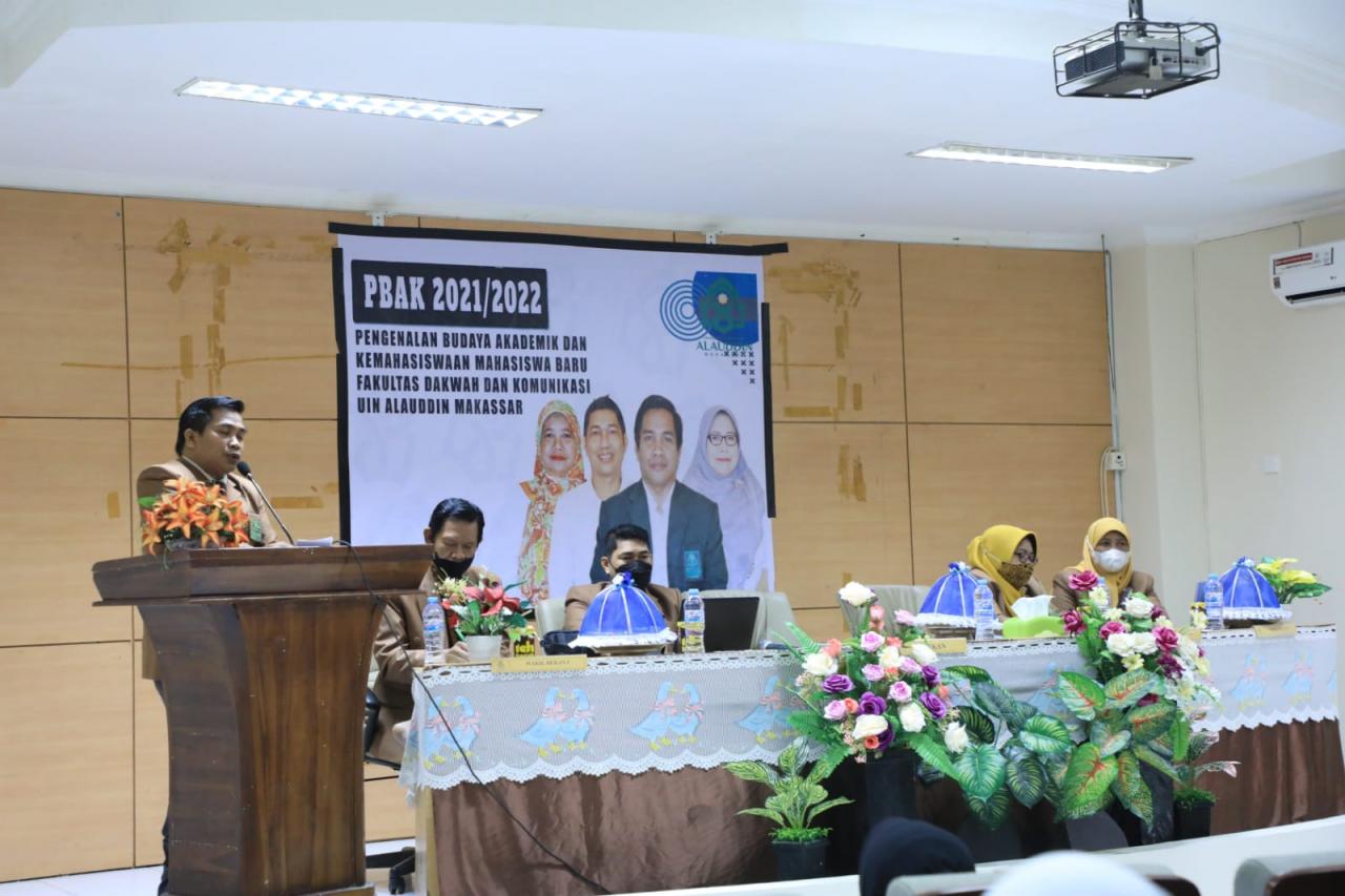 Gambar PBAK 2021 FDK UIN Alauddin, Dekan Pesankan MABA Selesai Tepat Waktu
