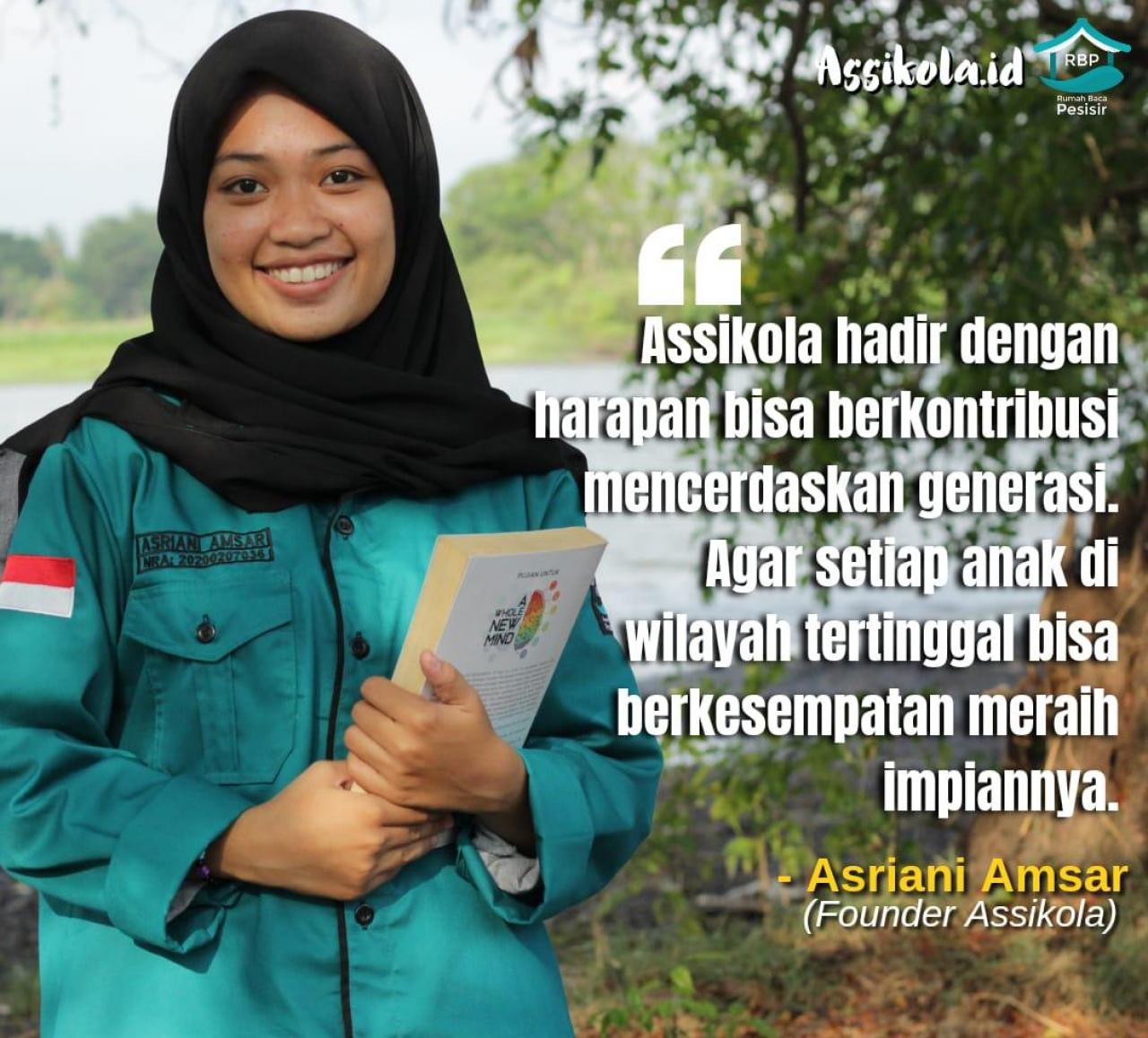 Gambar Peduli Pendidikan Pelosok, Mahasiswi PBI UIN Alauddin Dirikan Assikola bersama Komunitas Literasi RB