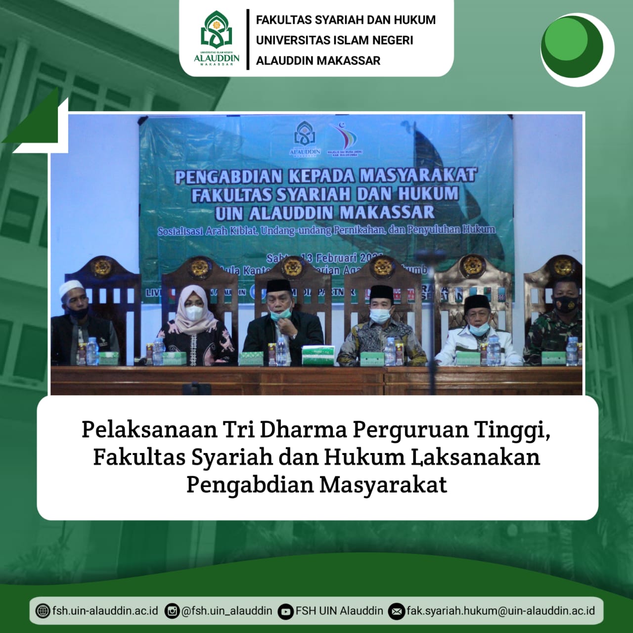 Gambar Pelaksanaan Tri Dharma Perguruan Tinggi, Fakultas Syariah dan Hukum Laksanakan Pengabdian Masyarakat