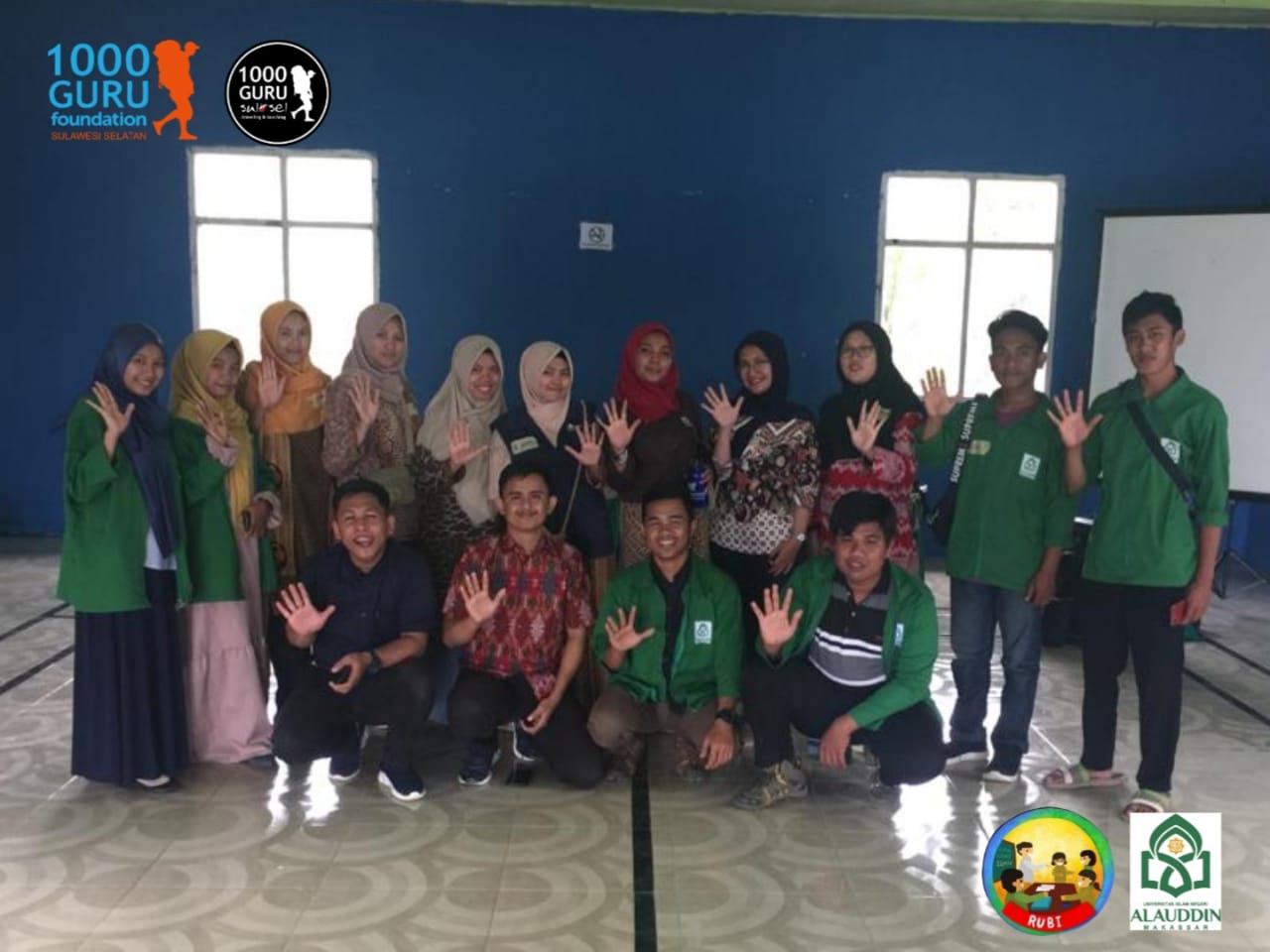 Gambar Pelatihan Fun Teaching Mahasiswa KKN UIN kolaborasi 1000 Guru Sulsel  dan RuBi