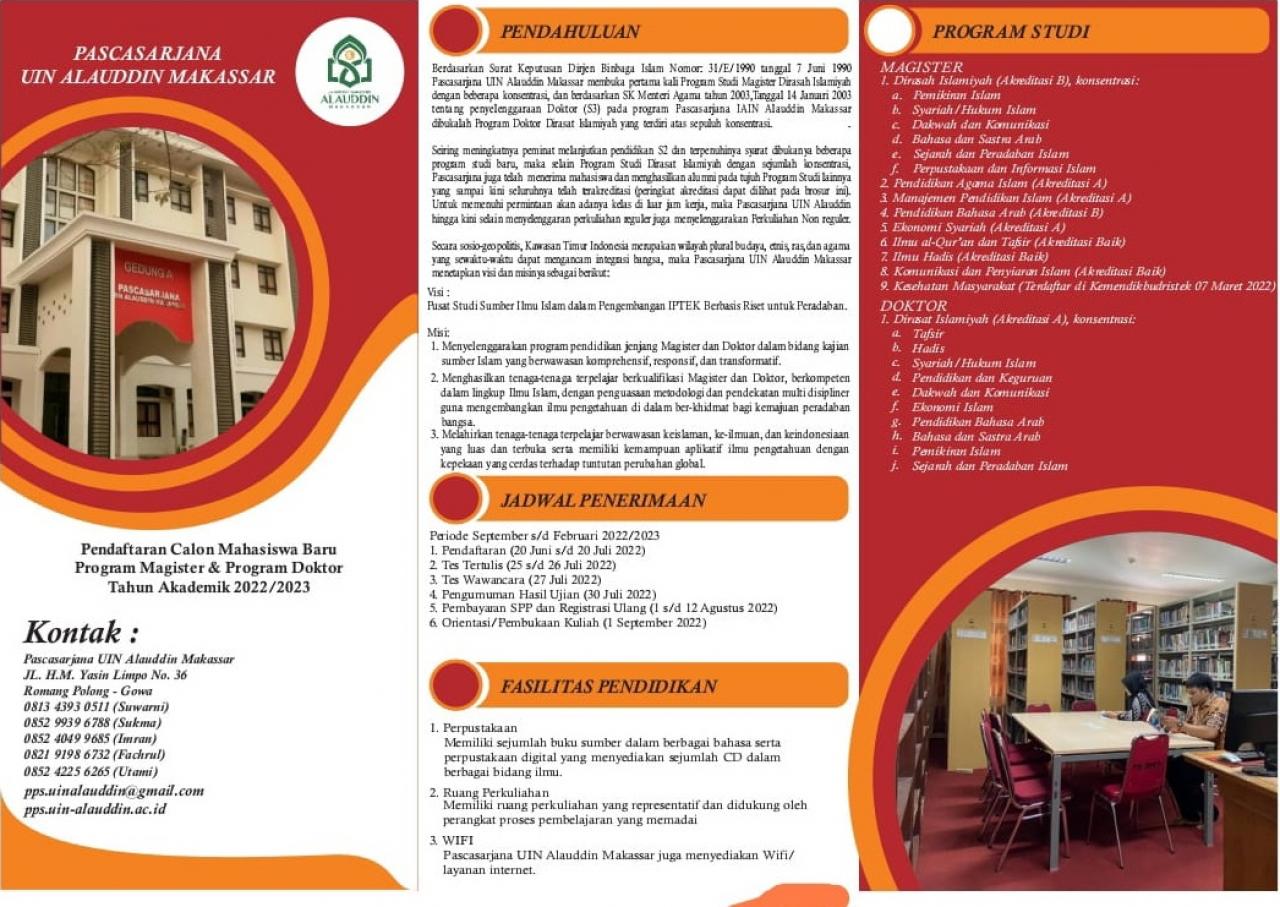 Gambar Pendaftaran Calon Mahasiswa Baru Pascasarjana UIN Alauddin Masih Dibuka Hingga 20 Juli
