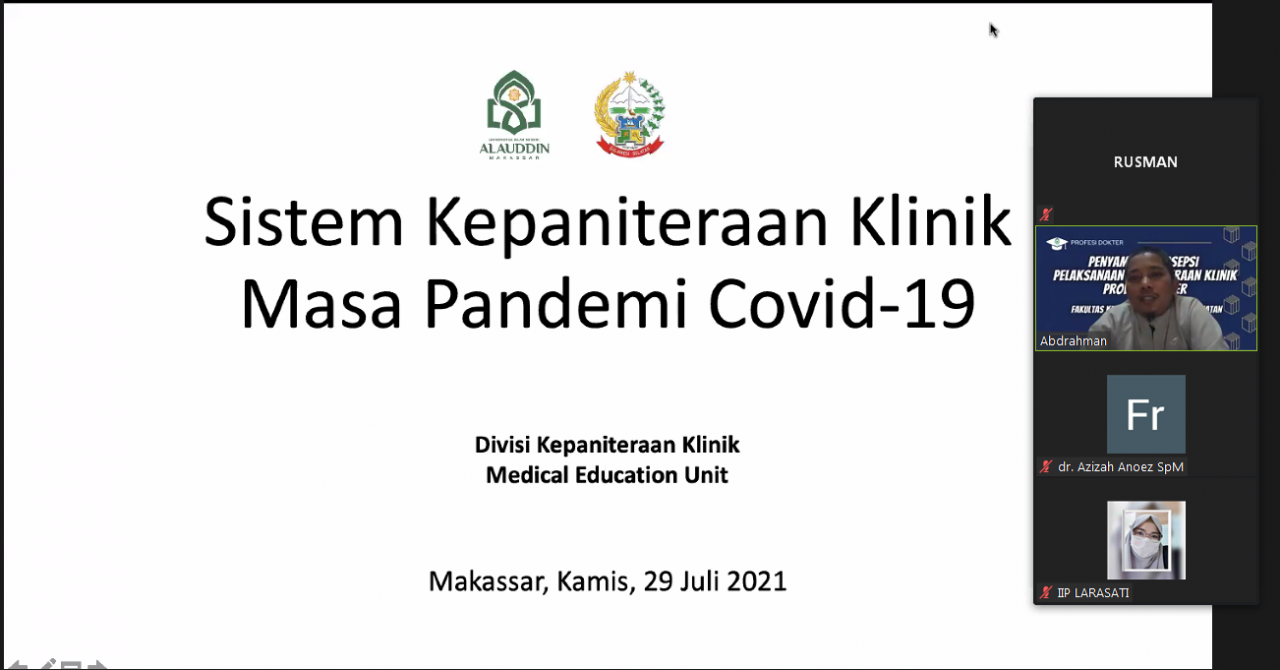 Gambar Pendidikan Profesi Dokter UIN Alauddin Monev Kepaniteraan Klinik di Masa Pandemi