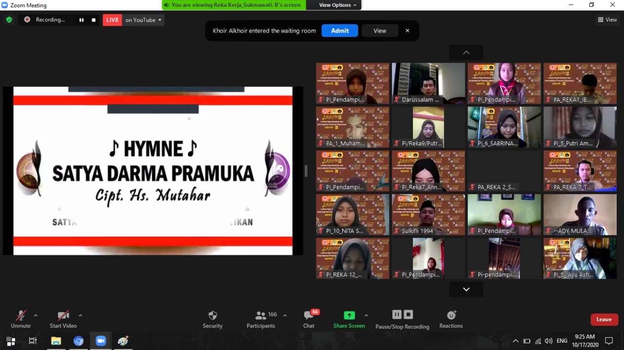 Gambar Penerimaan Anggota Baru Pramuka UIN Alauddin Makassar Dilakukan Secara Virtual