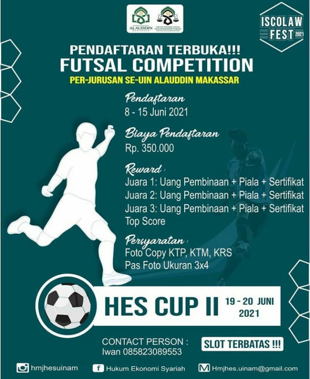Gambar Perkuat Silaturahmi, HMJ HES UIN Alauddin Gelar Futsal Competition