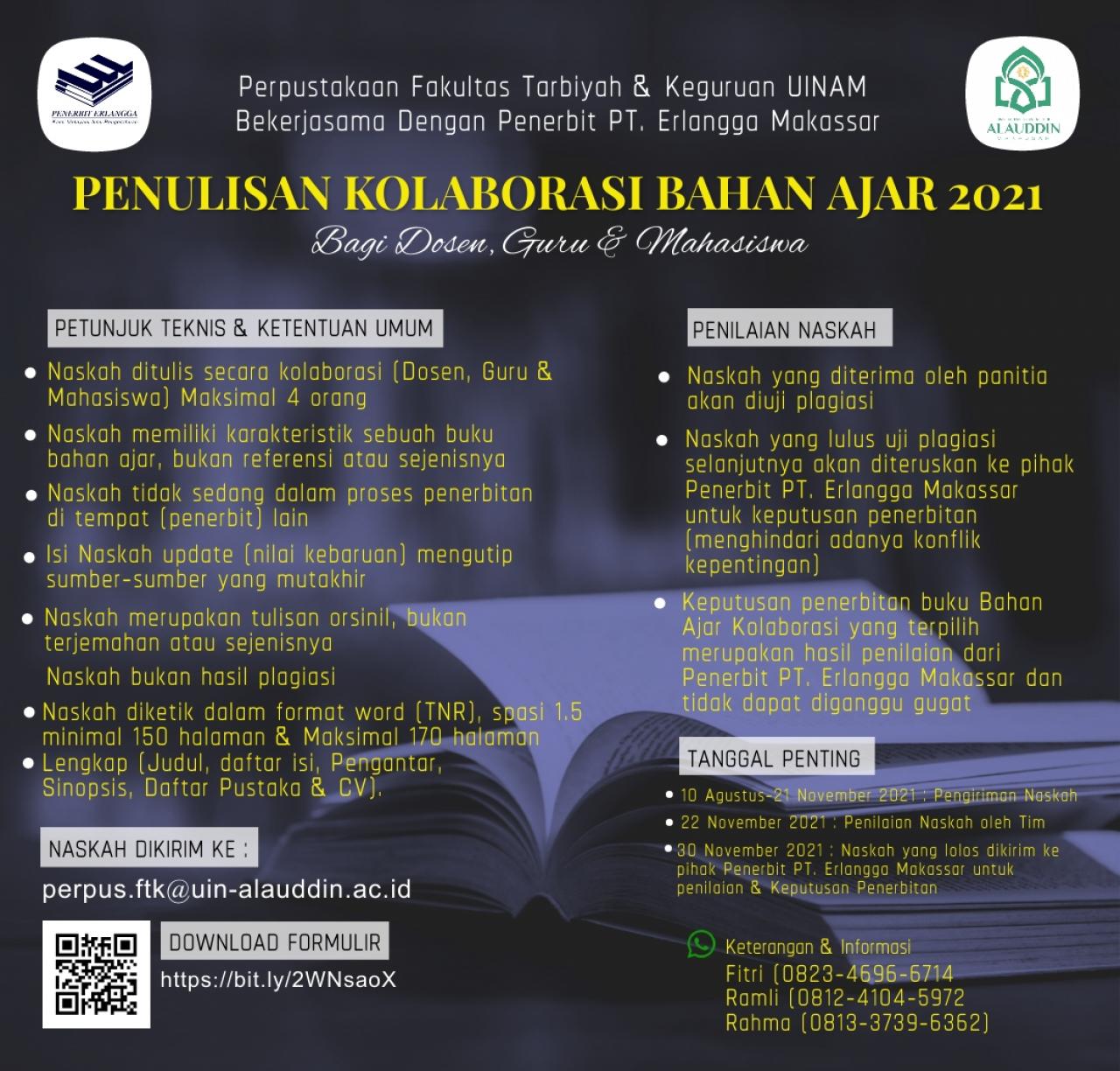 Gambar Perpustakaan FTK UIN Alauddin Ajak Dosen Guru dan Mahasiswa Tulis Buku Bahan Ajar