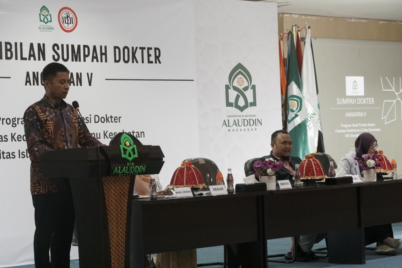 Gambar Pesan Rektor UIN Makassar Untuk 14 Dokter Muda: Kuasai Ilmu Agama dan Umum