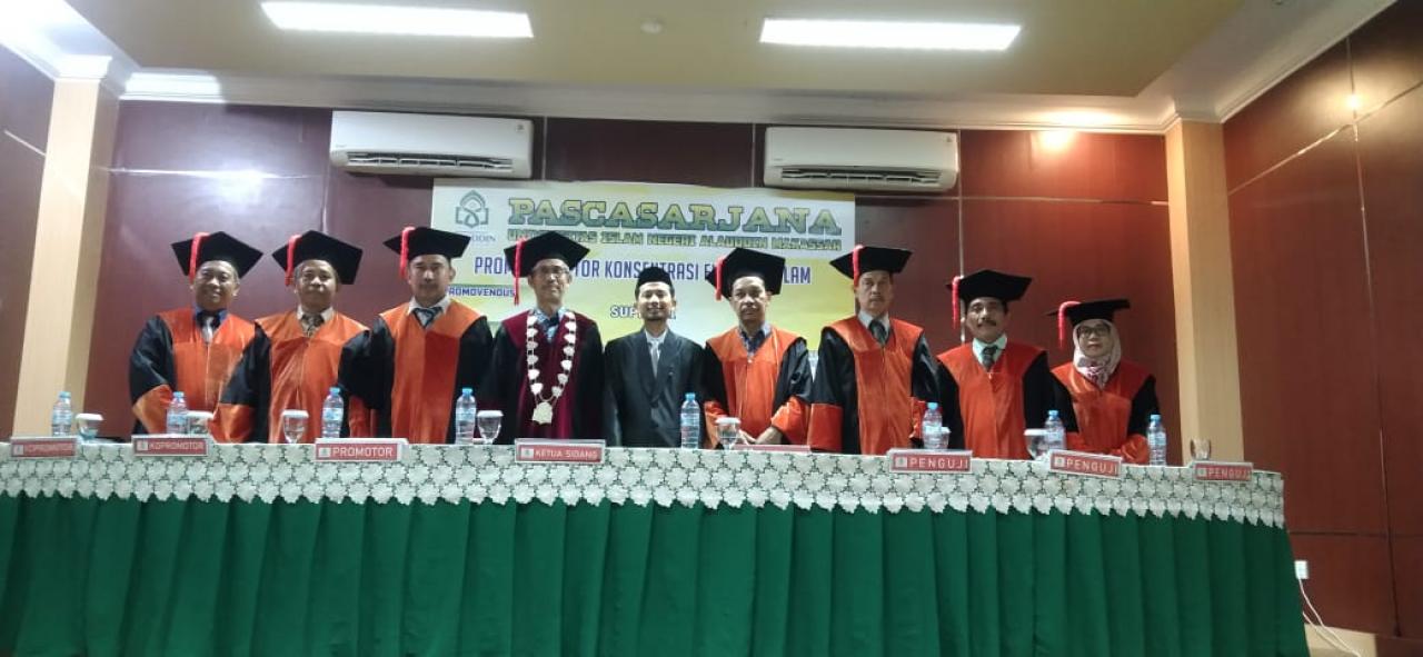 Gambar Pimpinan Fakultas Ekonomi & Bisnis Islam serta  Jajarannya Mengkuti Sidang Promosi Doktor