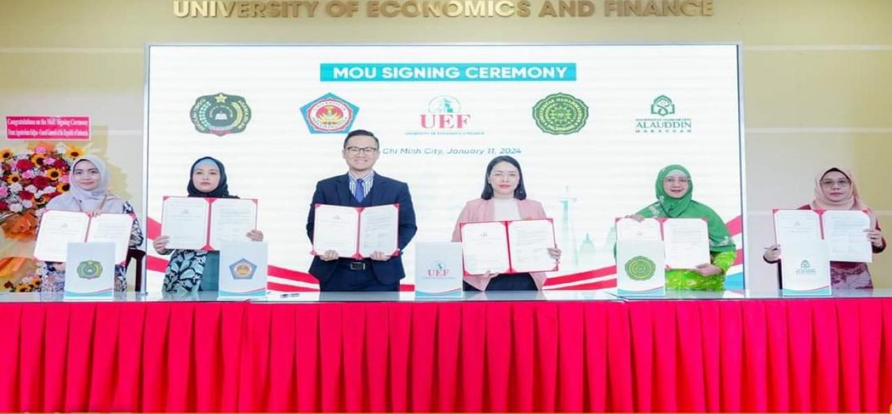Gambar Prodi Akuntansi UIN Alauddin Bersama ADAI Tandatangani Kontrak Bersama UEF Vietnam