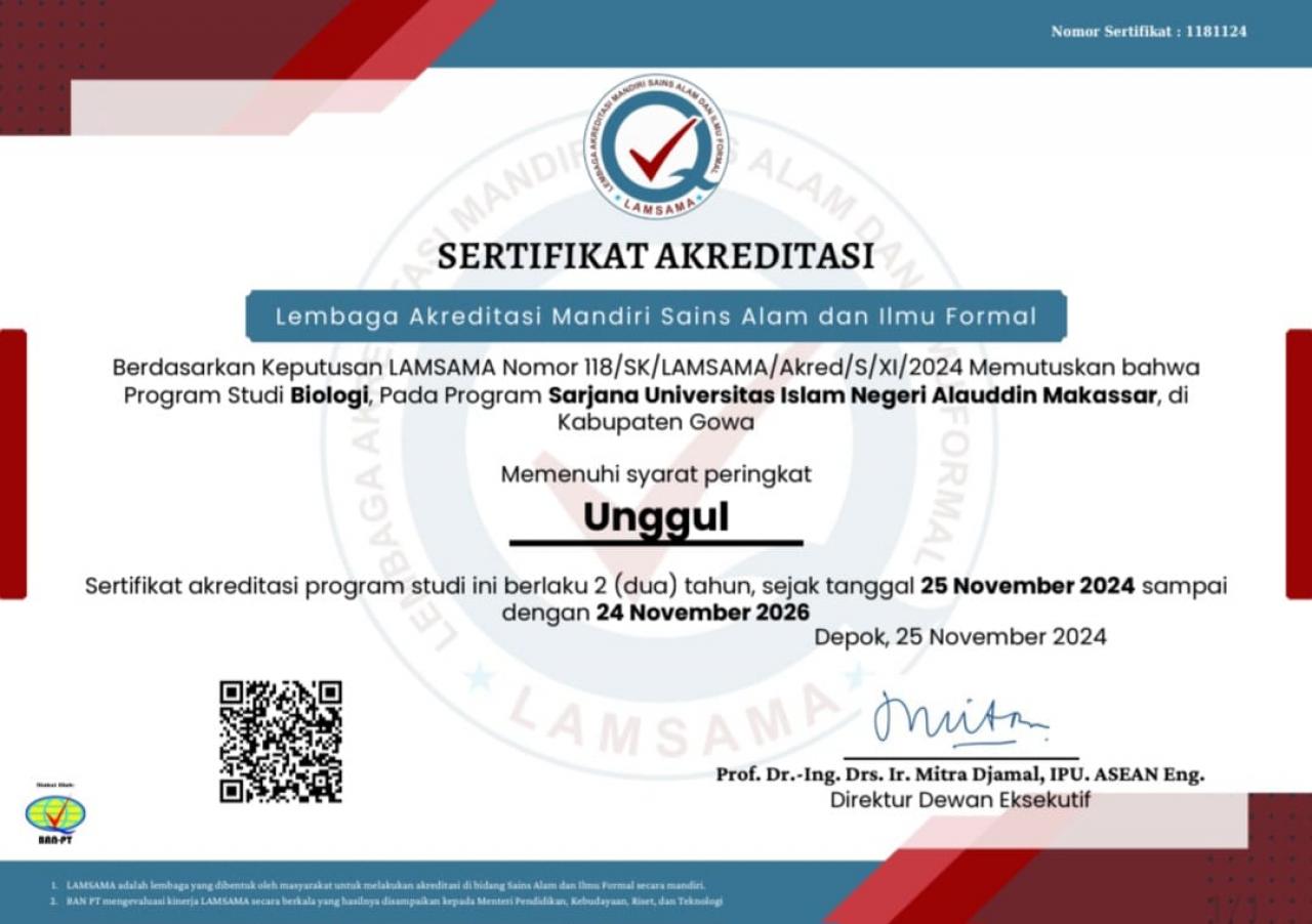 Gambar Prodi Biologi Berhasil Raih Akreditasi Unggul