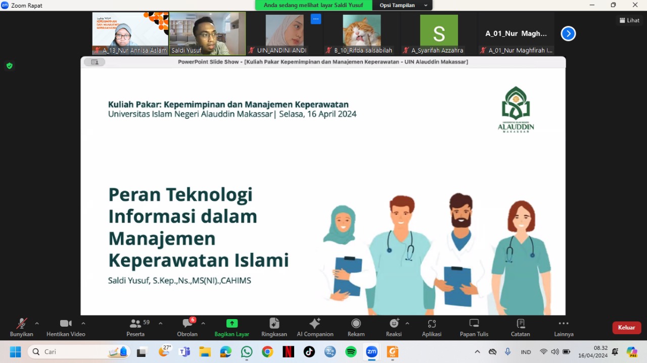 Gambar Prodi Keperawatan Kembali Gelar Kuliah Pakar Bahas Peran Teknologi Informasi dalam Manajemen Keperaw