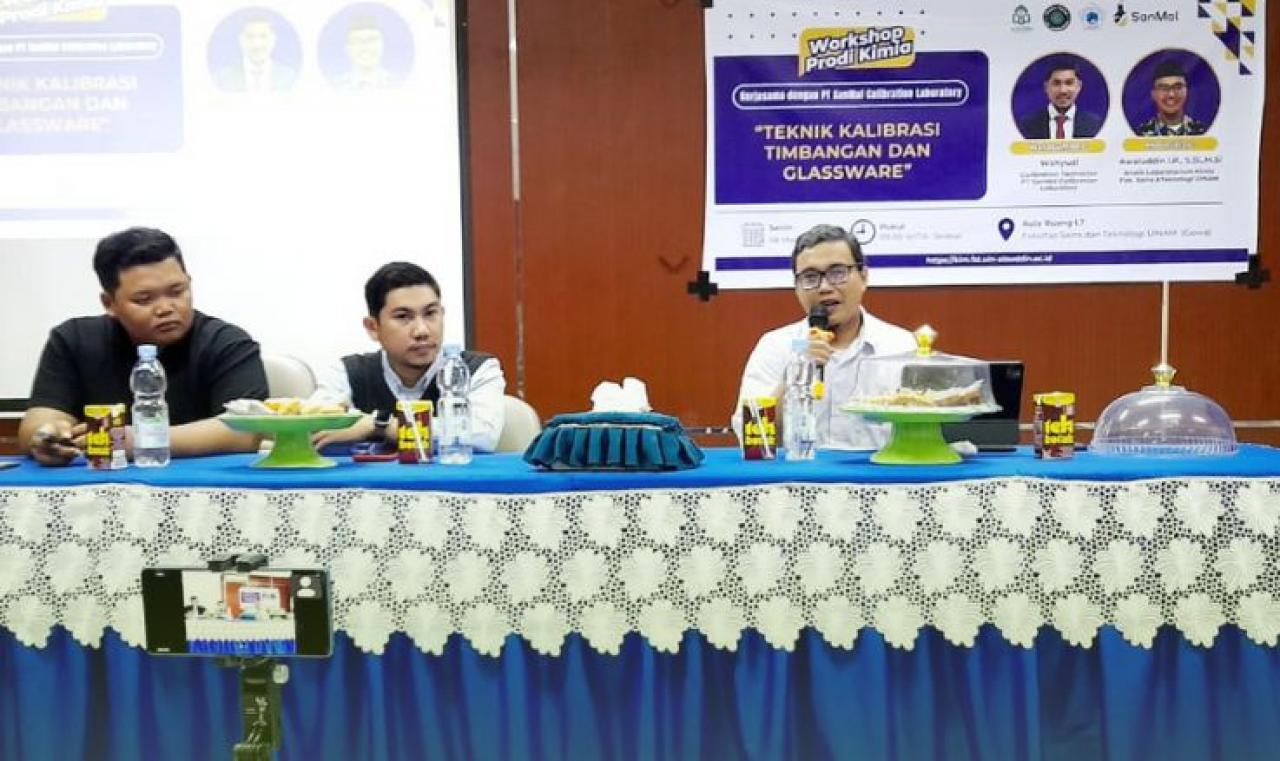Gambar Prodi Kimia dan PT Sanmal Calibration Laboratory Kerjasama Gelar Workshop Kalibrasi Timbangan dan Gl