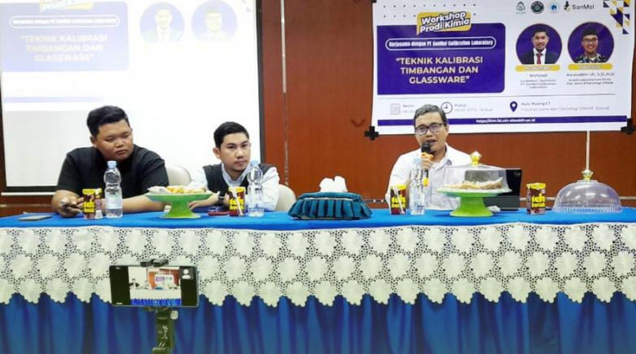Gambar Prodi Kimia FST dan PT Sanmal Calibration Laboratory Gelar  Workshop Teknik Kalibrasi dan Glassware