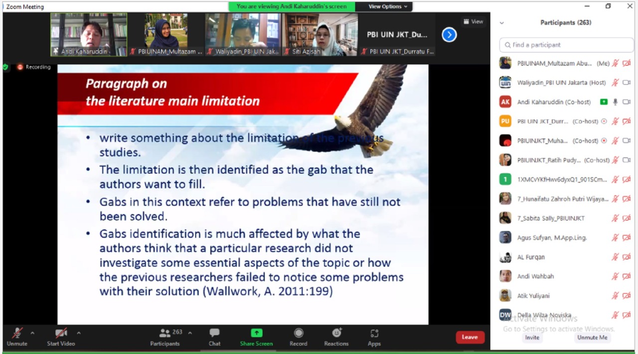 Gambar Prodi PBI UIN Alauddin Kolaborasi PBI UIN Jakarta Gelar Workshop