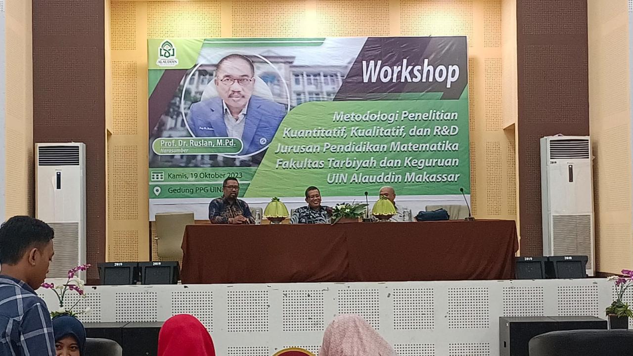 Gambar Prodi Pendidikan Matematika UIN Alauddin Gelar Workshop Metodologi Penelitian