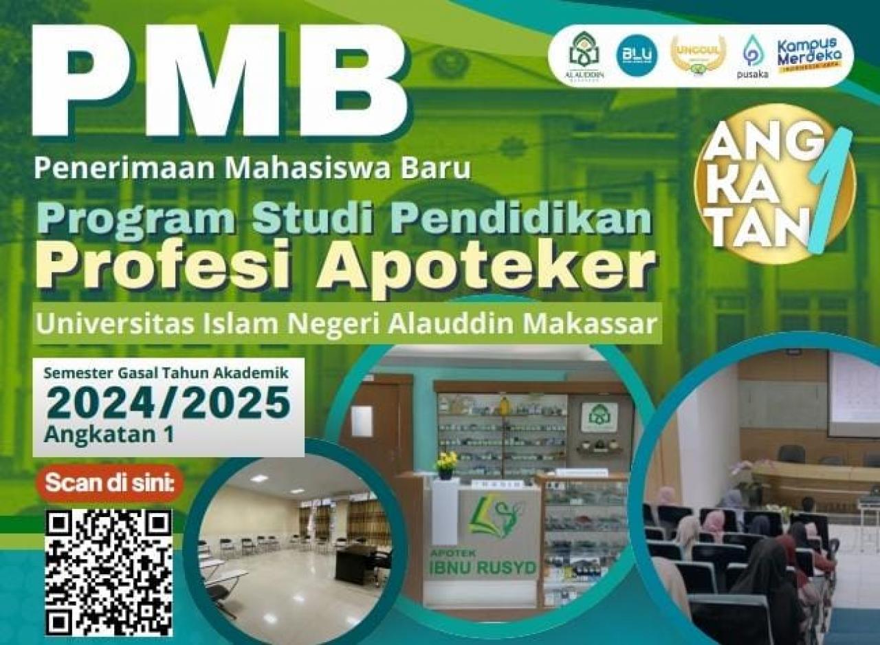 Gambar Prodi Pendidikan Profesi Apoteker UIN Alauddin Makassar Resmi dibuka, Berikut Cara Daftarnya