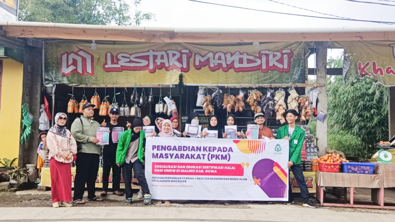 Gambar Prodi Perbankan Syariah UIN Alauddin Sosialisasi Sertifikasi Halal UMKM di Malino